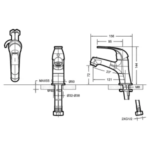 Смеситель Bravat Fit для раковины F1135188CP-RUS