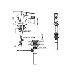 Смеситель Bravat Gina для биде F365104C-ENG