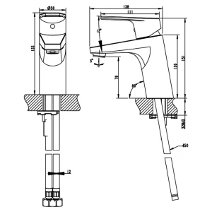 Смеситель Bravat Line для раковины F15299C-1