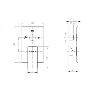 Смеситель Bravat Phillis для ванны с душем P69195C-ENG