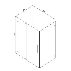 Душевой уголок Bravat Vega 120х80 BS120.3111A