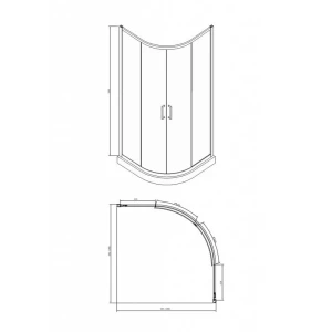 Душевой уголок Bravat Drop 90х90 BS090.1200A