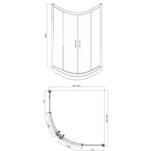 Душевой уголок Bravat Stream 90х90 BS090.1203S