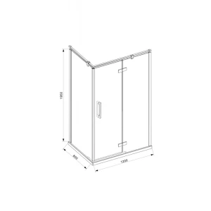 Душевой уголок Bravat Blackline 120х80 BS120.3113AB