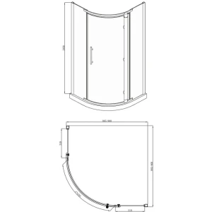 Душевой уголок Bravat Blackline 90х90 BS090.1110A