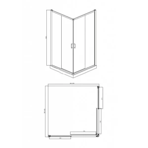 Душевой уголок Bravat Line 90х90 BS090.2202A