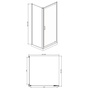 Душевой уголок Bravat Drop 90х90 BS090.2110A