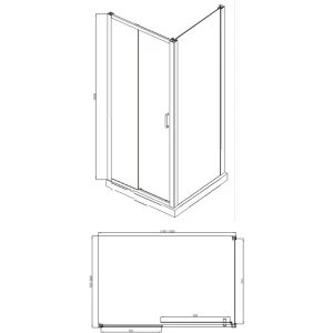 Душевой уголок Bravat Line 120х80 BS120.3101A