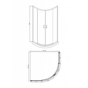 Душевой уголок Bravat Blackline 90х90 BS090.1201B