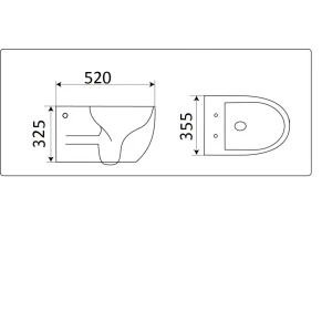 Подвесной унитаз CeramaLux CL2196-1