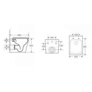 Унитаз подвесной CeramaLux 5171