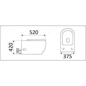Подвесной унитаз CeramaLux CL-2101