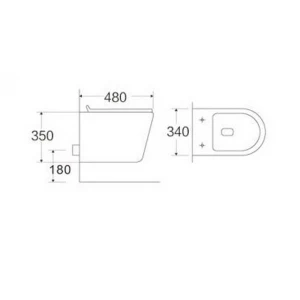 Подвесной унитаз CeramaLux 2615Е