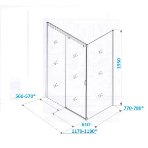 Душевой уголок Cerutti SPA Marbella 120x80 120-L