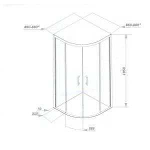 Душевой уголок Cerutti SPA Viva 90B 90x90