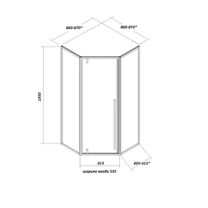 Душевой уголок Cerutti SPA C3ABD 90x90