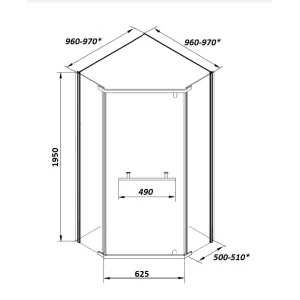 Душевой уголок Cerutti SPA Chika 100x100 ZP101T 