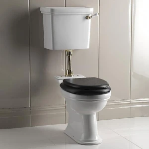 Унитаз Devon&Devon Rose с низкой трубой с сиденьем фурнитура золото