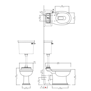Унитаз Devon&Devon Rose с низкой трубой фурнитура хром