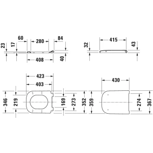 Унитаз подвесной Duravit Happy D.2 2222098900 без сиденья