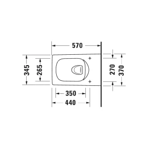 Унитаз подвесной Duravit VIU Rimless 2511090000 без сиденья