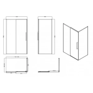 Душевой уголок Esbano Surf ESS-129PS-B 120x90 