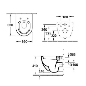 Унитаз подвесной Esbano Amapola ESUPAMAPBM