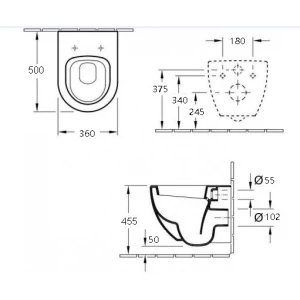 Унитаз подвесной Esbano Lotus ESUPLOTUW