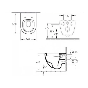 Унитаз подвесной Esbano Luchena-C ESUPLUCHCW