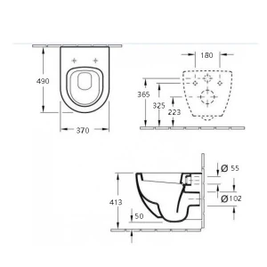 Унитаз подвесной Esbano Aster ESUPASTEBM