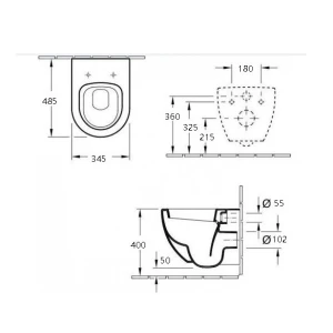 Унитаз подвесной Esbano Tiron-C ESUPTIROCW