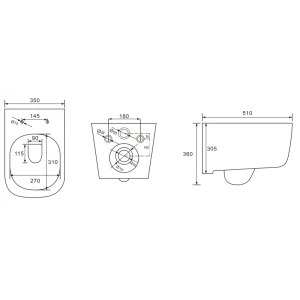 Унитаз подвесной Esbano Garant ESUPGARABM
