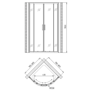 Душевой уголок Gemy Victoria S30062M 80x80