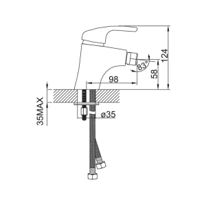 Смеситель Iddis Creative для биде D46101C