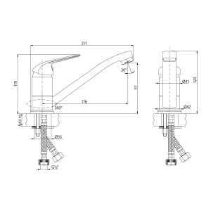 Смеситель Lemark plus Advance LM1204C для кухни