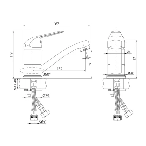 Смеситель Lemark plus Advance для раковины LM1207C