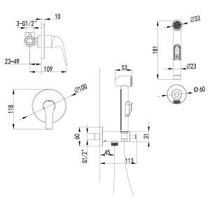 Смеситель Lemark Plus Advance с гигиеническим душем LM1219C