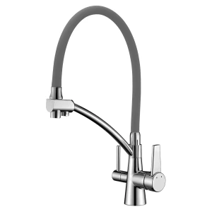 Смеситель Lemark Comfort для кухни LM3071C-Gray с подключением к фильтру