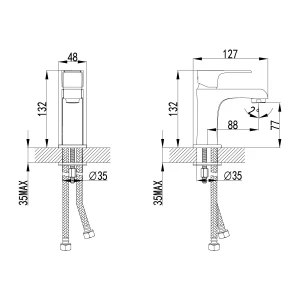 Смеситель Lemark plus Factor для раковины LM1606C