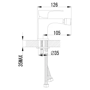 Смеситель Lemark plus Factor для биде LM1608C