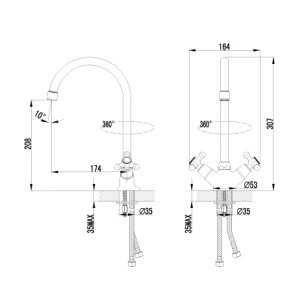 Смеситель Lemark plus Harmony для кухни LM1405C