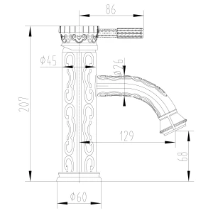 Смеситель Lemark Jasmine для раковины LM6606ORB