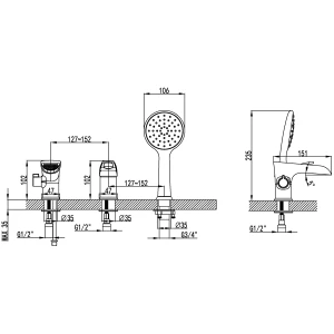 Смеситель Lemark Omega на борт ванны LM3145C