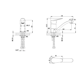 Смеситель Lemark Partner для раковины LM6507C