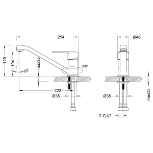 Смеситель Lemark Point для кухни LM0304C
