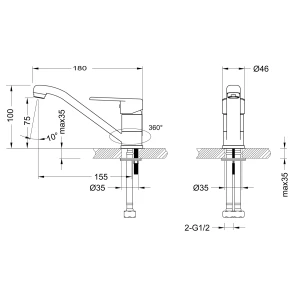 Смеситель Lemark Point для раковины LM0307C