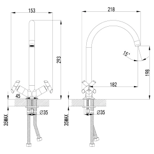 Смеситель Lemark Practica для кухни LM7504C