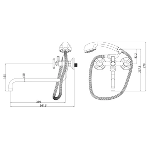 Смеситель Lemark Promotion для ванны с душем LM6051C