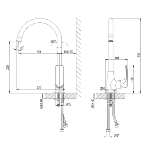 Смеситель Lemark plus Shape для кухни LM1705C