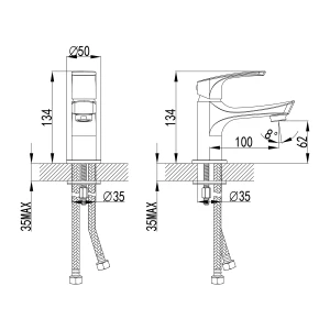 Смеситель Lemark plus Shape для раковины LM1706C